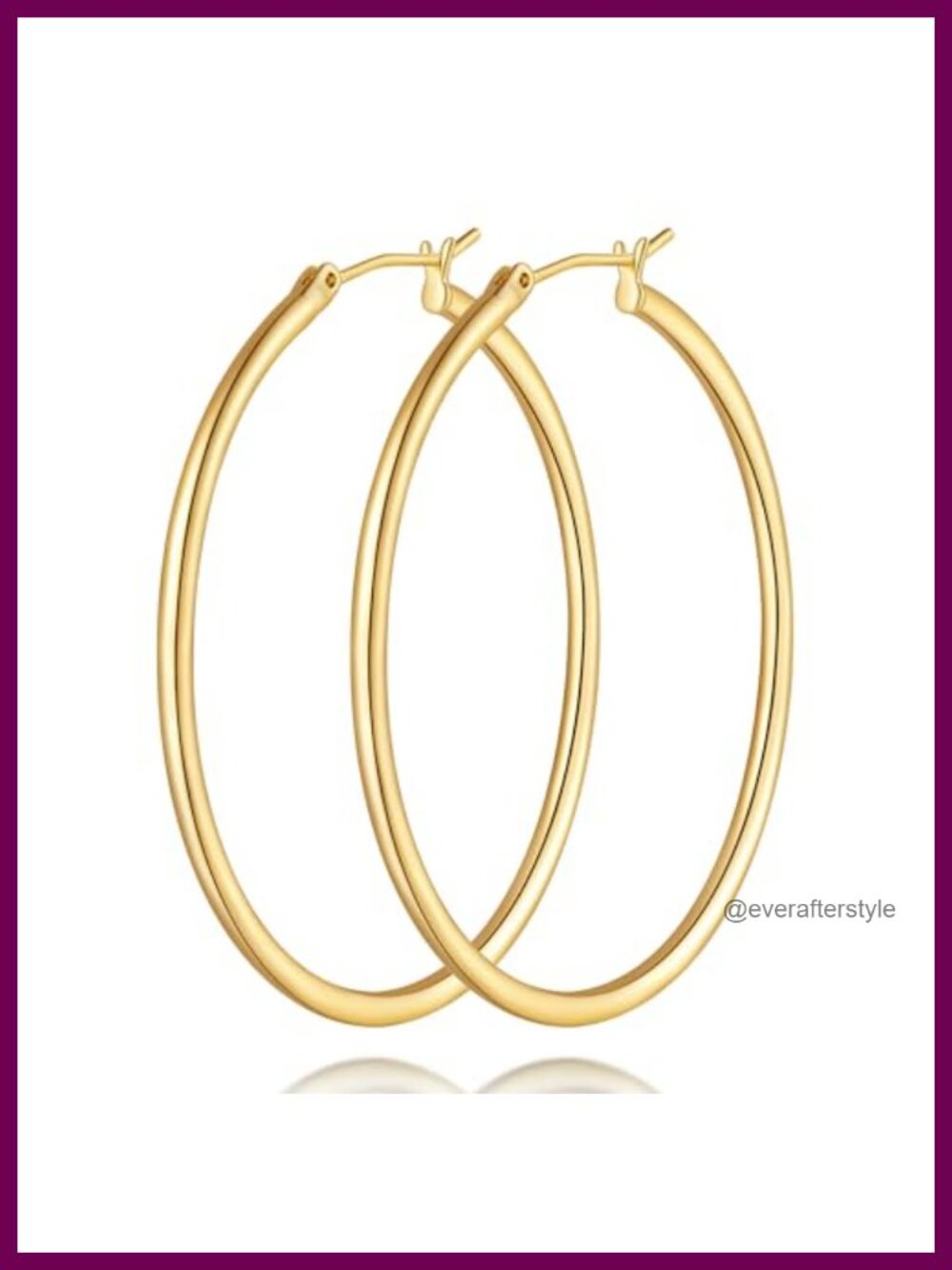 14K Gold Plated Hoop Earrings for Women Hypoallergenic Screw Back